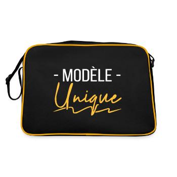 modèle unique - humour cadeau - Sac Retro - noir/or - Dos