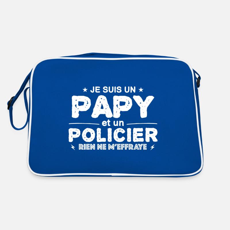 je suis un papy policier cadeau pour mon papy !! Sac Retro