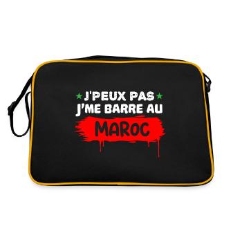 J'peux pas j'me barre au Maroc - Sac Retro - noir/or - Dos