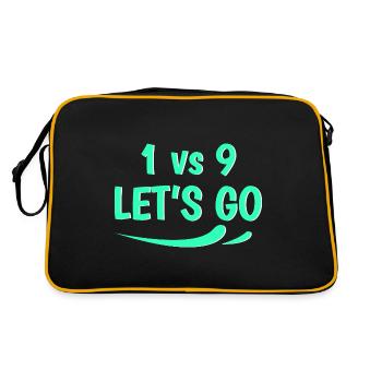 1 vs 9 lets go - Retro Bag - black/gold - Back