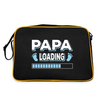Papa Loading Father Fathers Father's Day - Retro Bag - black/gold - Back