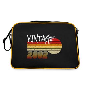 Vintage 2002 - Geboren 2002 - Jahr der Helden! - Retro Tasche - Schwarz/Gold - Hinten