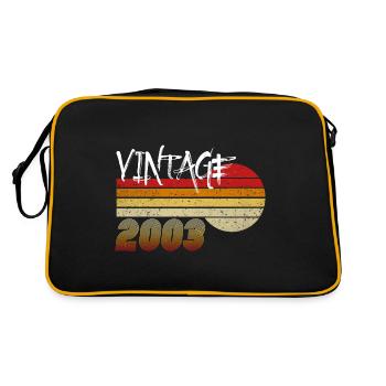 Vintage 2003 - Geboren 2003 - Jahr der Helden! - Retro Tasche - Schwarz/Gold - Hinten