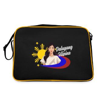 Philippines Drapeau philippin Philippines I Cadeau - Sac Retro - noir/or - Dos