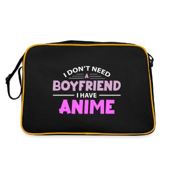Drôle Je n’ai pas besoin d’un petit ami J’ai Anime - Sac Retro - noir/or - Dos