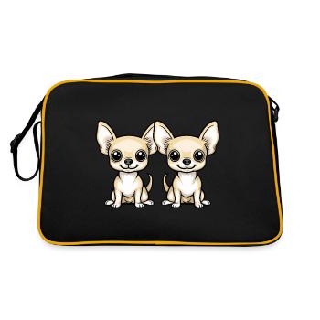 Chihuahua Dog Comic - Retro Bag - black/gold - Back