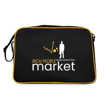 rich people understand markets - Retro Bag - black/gold - Back