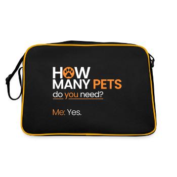 How many pets? - Retro Bag - black/gold - Back