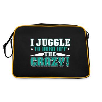 Juggling I Juggle To Burn Off The Crazy - Retro Bag - black/gold - Back