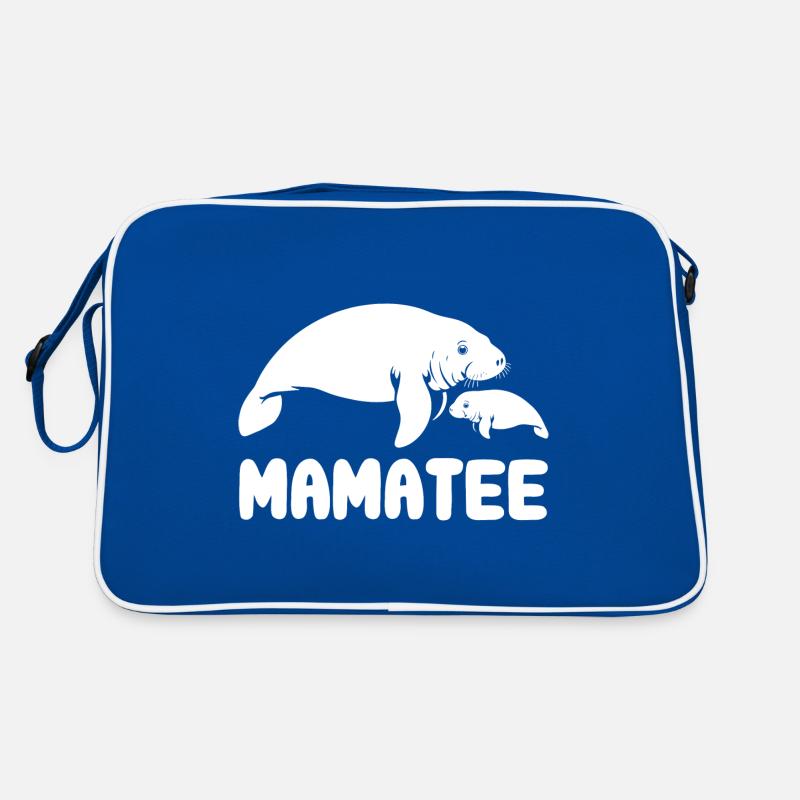 Maman lamantin avec bébé - Lamantin - Sirène Sac Retro