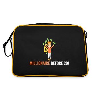 Millionaire before 20! - Retro Bag - black/gold - Back