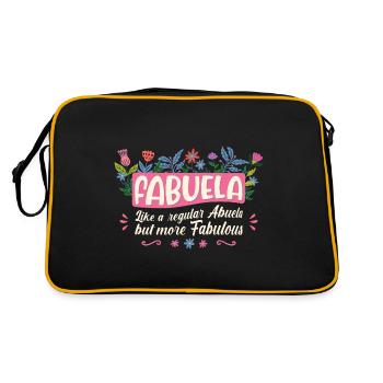 Fabuela - Comme une abuela ordinaire, mais plus fabuleuse - Sac Retro - noir/or - Dos