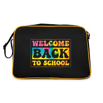 Bonne première journée drôle Bienvenue à la rentrée scolaire - Sac Retro - noir/or - Dos