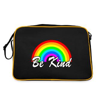 Be Kind Autism Awareness Rainbow Choose Kindness - Retro Bag - black/gold - Back