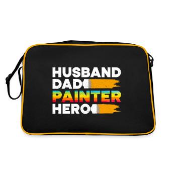 Peintre en bâtiment papa Cadeaux uniques - Sac Retro - noir/or - Dos