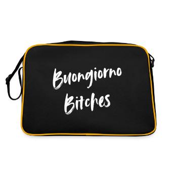 Buongiorno Salopes Drôle, Coquine Bonne humeur Matin - Sac Retro - noir/or - Dos