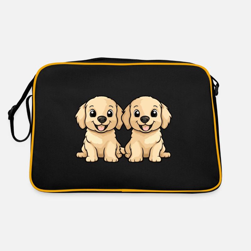 Golden Retriever Hund Comic Retro Tasche