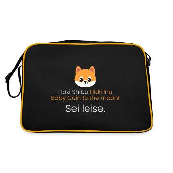** Coin to the moon! Be quiet. - Retro Bag - black/gold - Back