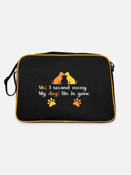 What do dogs think?! - Retro Bag - black/gold - Back