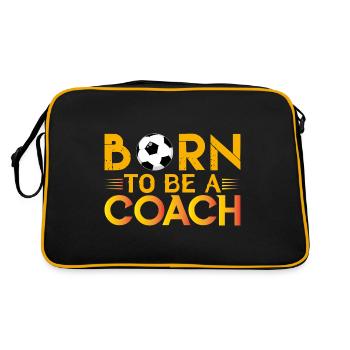 Fußballtrainer | Fußballtrainer Geschenk Das Beste - Retro Tasche - Schwarz/Gold - Hinten