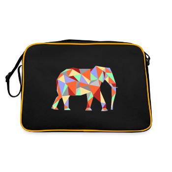 Elephant Geometric - Retro Bag - black/gold - Back