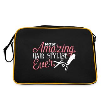 Hair Stylist Amazing Hair Stylist - Retro Bag - black/gold - Back