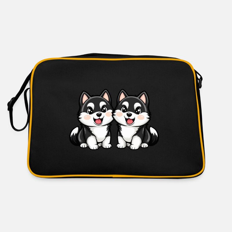 Husky Hund Comic Retro Tasche
