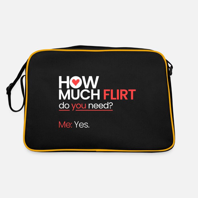 Combien de flirts ? - Sac Retro - noir/or