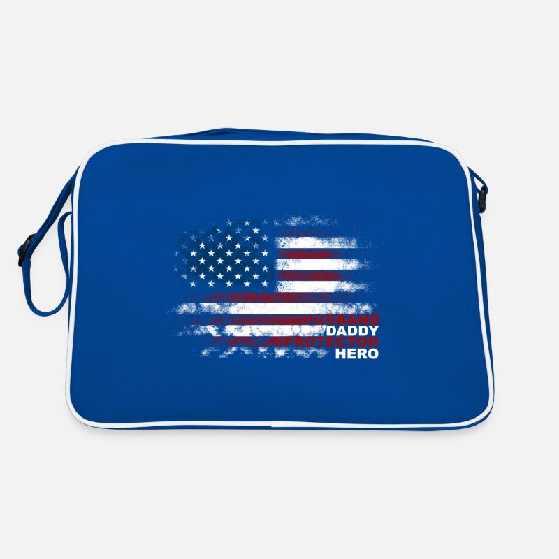 USA Husband Daddy Protector Hero Retro Tasche
