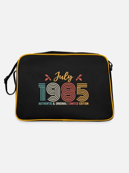 Juillet 1985 anniversaire Juillet 1985 Juillet - Sac Retro - noir/or