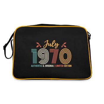 July 1970 Birthday July 1970 July - Retro Bag - black/gold - Back