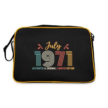 July 1971 birthday July 1971 July - Retro Bag - black/gold - Back