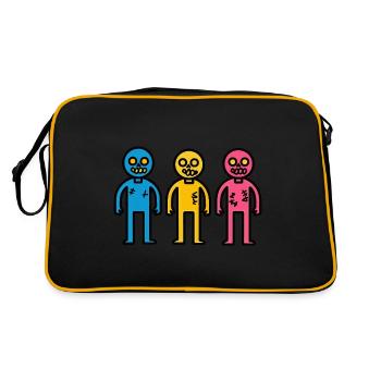 Zombies Halloween Symbol Team - Retro Bag - black/gold - Back