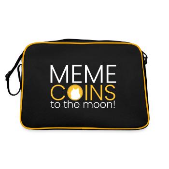 Pièces de mème à la lune! - Sac Retro - noir/or - Dos