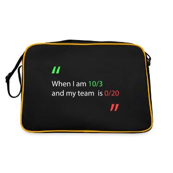 Quand je suis en tête contre mon équipe - Sac Retro - noir/or - Dos