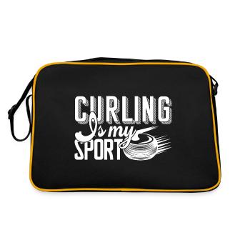 Curling Curling Is My Sport - Retro Bag - black/gold - Back