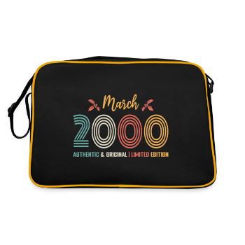 März 2000 Jubiläum März 2000 Retro - Retro Tasche - Schwarz/Gold - Hinten