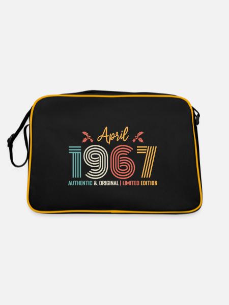 Avril 1967 anniversaire Avril 1967 rétro - Sac Retro - noir/or - Dos