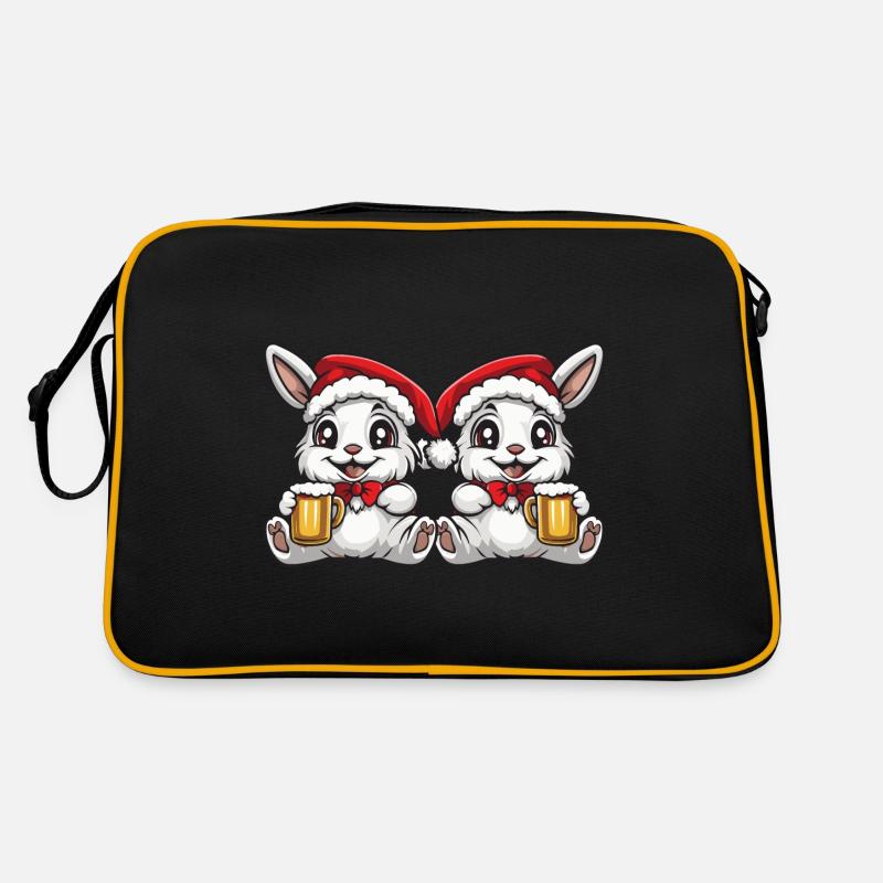 Hase Weihnachten Team Bier Retro Tasche