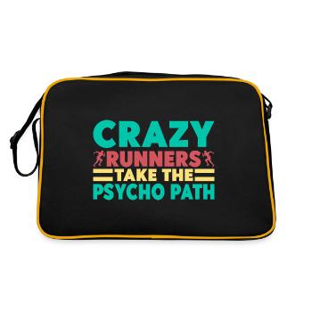Running Crazy Runners Marathon Runner - Retro Tasche - Schwarz/Gold - Hinten