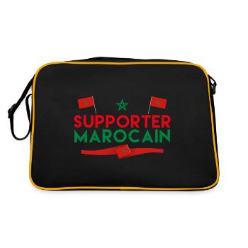 Marocain supporter. fan de Maroc. les Lions. - Sac Retro - noir/or - Dos