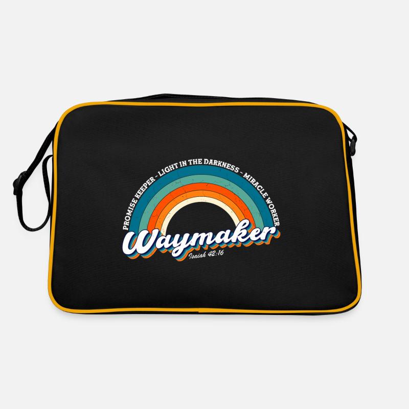 Promise Keeper Miracle Worker Waymaker Vintage - Retro Tasche - Schwarz/Gold