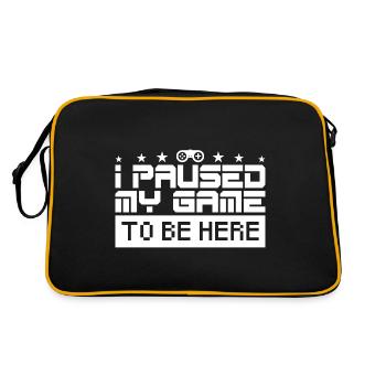 J'ai Stoppé Ma Partie Pour être ici. Cadeau gamer. - Sac Retro - noir/or - Dos