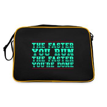 Running Faster You Run Faster You ́re Done Marathon - Retro Bag - black/gold - Back