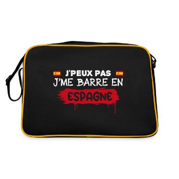 je peux pas je me barre en Espagne | fan d'Espagne - Sac Retro - noir/or - Dos