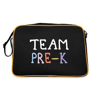 Équipe Pre-K Kindergarten Kindergarten Preschool Teacher - Sac Retro - noir/or - Dos
