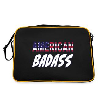 American Badass - real American Dude! - Retro Bag - black/gold - Back