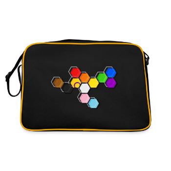 Fierté hexagonale - Sac Retro - noir/or - Dos