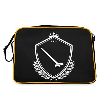 armoiries de hockey sur glace - Sac Retro - noir/or - Dos