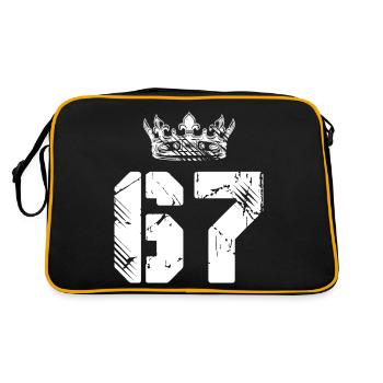 67 Number crown - Retro Bag - black/gold - Back